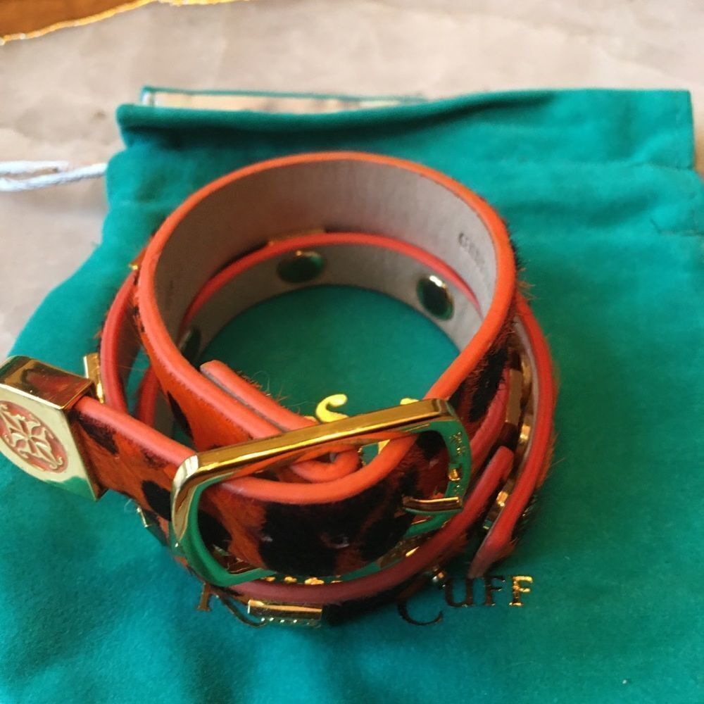 2 ORANGE Fur Rustic Cuffs! - Picture 7 of 7